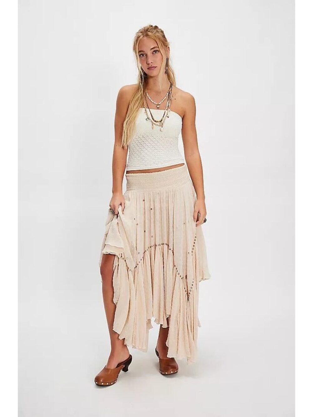 New Free People Abstract Love Convertible Midi Skirt Size M